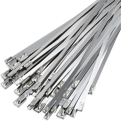 Self Locking Stainless Steel Ball Tie Straps for Telecom, Traffic Lights, Monitor, Fiber Optic Cable
