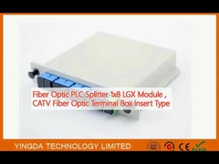 Fibra ottica PLC Splitter 1x8 LGX Modulo, CATV Fibra ottica Terminal Box Insert Tipo
