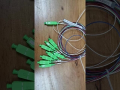 Splitter PLC in fibra ottica 1x8 con connettore SC in modalità unica a colori per la rete PON XGPON