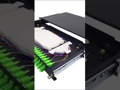 1U 19 pollici scaffale scorrevole montato Fibra ottica Patch Panel 12 Port LC Duplex cassetto ODF