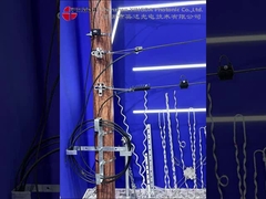 Rack di stoccaggio per cavi in fibra ottica in acciaio inossidabile all' esterno sulla torre a palo con chiusura