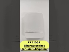 Scatola di terminazione in fibra ottica con splitter 1X5 per FTTH per montaggio a parete interno ed esterno