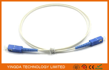 comprare Sc piano di FTTH - la toppa della fibra del singolo modo del cavo di toppa dello Sc conduce il simplex 1m G657A1 bianco fabbricazione online
