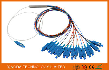 comprare  separatore a fibra ottica 1X16 G657A1 1.5m 0.9mm della metropolitana d'acciaio SpA di 0.9mm con il connettore dello Sc UPC fabbricazione online