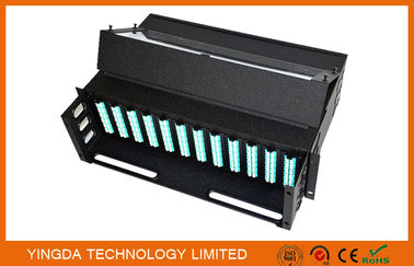 comprare Di 288 fibre dello scorrevole quadro d'interconnessione a 19 pollici fuori, telaio di recinzioni di 3U MPO 12 cassette fabbricazione online