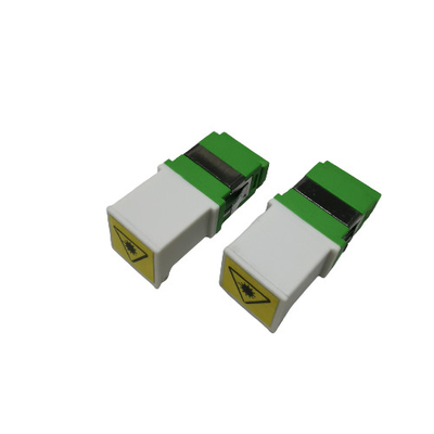 comprare Adattatore semplice del connettore della fibra dello Sc APC nessun laser del morsetto del metallo bianco di verde della flangia fabbricazione online