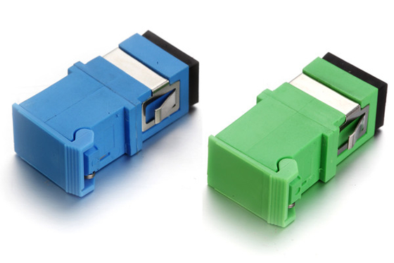 comprare Otturatore laterale dello Sc dello Sc del metallo del morsetto del laser delle coppie a fibra ottica blu dell'adattatore senza flangia fabbricazione online