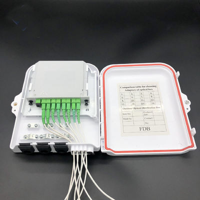 comprare 1*8 Splitter Modulo FTTH Fibra Ottica Spliter Box Cavo Uncut ABS Bianco Ignifugo UL94 V0 fabbricazione online