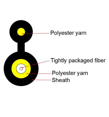 comprare FTTH FTTX calcolano 8 l'HDPE del cavo del cavo flessibile 1Core Mini Aerial Outdoor Fiber Optic fabbricazione online