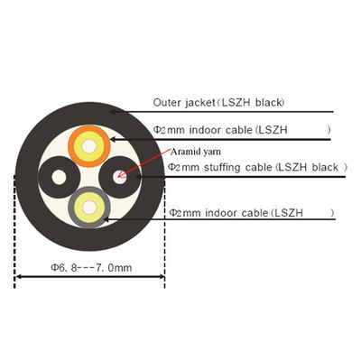 comprare Cavo all'aperto della stazione base CPRI di FTTA intorno ai 2 centri 7.0mm G657A2 LSZH BBU RRU fabbricazione online
