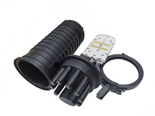 comprare 24-144 nuclei Riduzione del calore Cupola di fibra ottica Splice Chiusura 1 ovale 8 porte IP68 per condotto a poli fabbricazione online