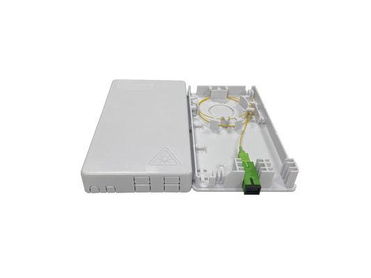 comprare 4 Port SC Fibra ottica Termination Box ABS per cavo a goccia piatta Mid Span Outlet fabbricazione online