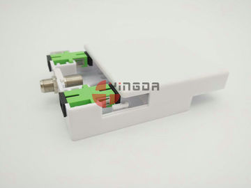 comprare Pannello dell'incavo di 2 porti per l'ABS bianco a fibra ottica FTTH del contenitore terminale di adattatore della fibra dello Sc fabbricazione online