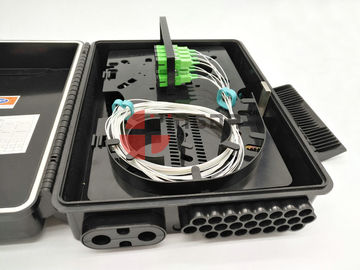 comprare 2 in 24 fuori contenitori a fibra ottica di separatore del montaggio di plastica nero della parete per 1x16 con l'adattatore di SC/APC fabbricazione online
