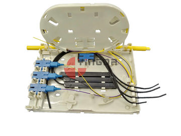 comprare 4 bianco di plastica a fibra ottica della scatola OTB FTB104E di termine del porto per il cavo flessibile 2*3MM di FTTH fabbricazione online