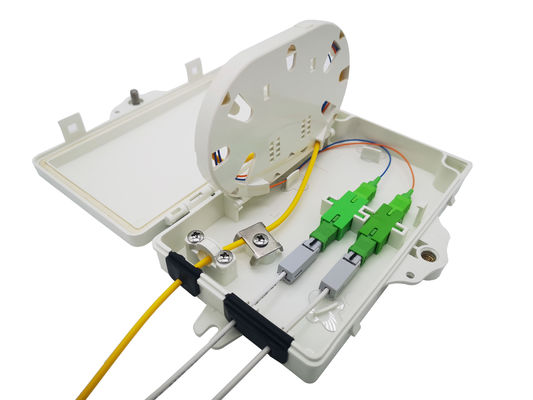 comprare Tutto il montaggio luce grigio FTTH scatola in fibra ottica per 2pcs SC SX o LC DX adattatore fabbricazione online