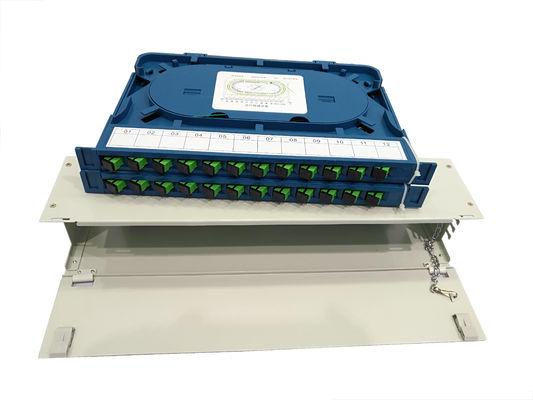 comprare AL Materiale Fibra ottica Patch Panel 12 porte 24 porte Splice Tray integrato SC/LC/FC/ST connettori fabbricazione online