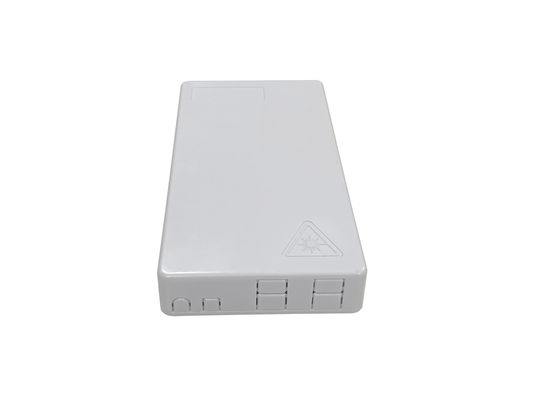 comprare Cassa di terminazione in fibra ottica FTTH ABS Bianco 4fibers per cavi a goccia piatta all'interno fabbricazione online