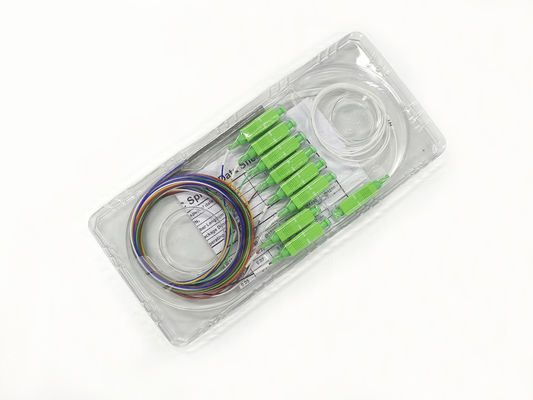 comprare Splitter PLC in fibra ottica 1x8 con connettore SC in modalità unica a colori per la rete PON XGPON fabbricazione online