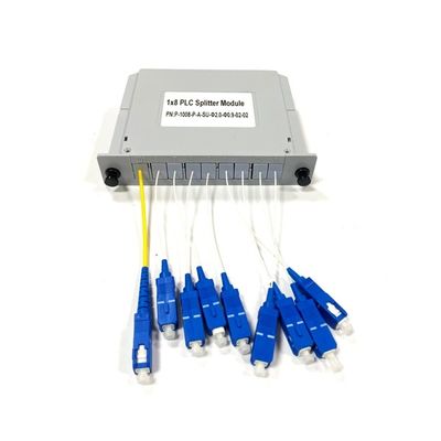 comprare New Fiber Optic PLC Splitter Plug-in type 1x8 LGX box card insert with SC/UPC Connector module in Telecommunication systems fabbricazione online