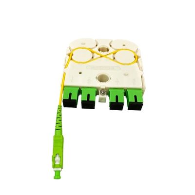 comprare Nuovo FTTH Fiber Optic 1x4 SC APC Mini Cassetta Input Diretto Disegno Esclusivo LGX PLC Splitter per la Russia fabbricazione online