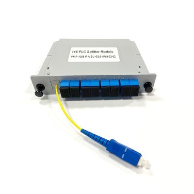 comprare 1x8 Fiber Optic Splitter Module Ideal for Passive Optical Networks and Signal Distribution in Telecommunication Systems fabbricazione online