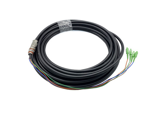 comprare 4 PE militare a fibra ottica impermeabile di alluminio del cavo dello Sc FC 9.8mm Ruggerized delle trecce del rame del centro fabbricazione online