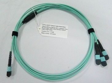 comprare 24 Cavi MPO a fibra ottica MTP OM3 10G Aqua 25 Meter Blu fabbricazione online
