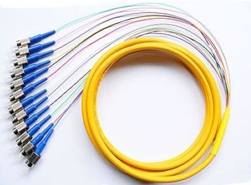 comprare La treccia a fibra ottica 1Meter del centro multi- delle fibre 12 o 1,5 misura, treccia del nastro del saltatore FC della fibra fabbricazione online