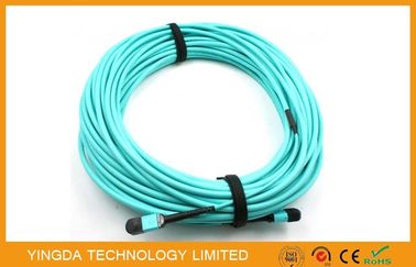 comprare 12 cavo delle fibre OM3 10Gig MTP MPO, cavo MPO - MPO 12 F.O. OM3 15 Mts del tronco fabbricazione online