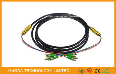 comprare Il nero impermeabile delle trecce del centro APC/di FC 4 di toppa del cavo di fibra ottica del cavo, lunghezza su misura fabbricazione online