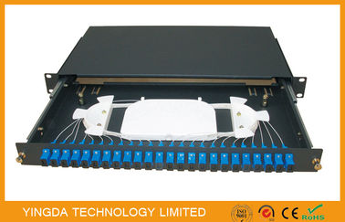 comprare 1U 48 tipo a fibra ottica duplex del cassetto di Slding del quadro d'interconnessione della scatola nera dello Sc del porto delle fibre 24 fabbricazione online