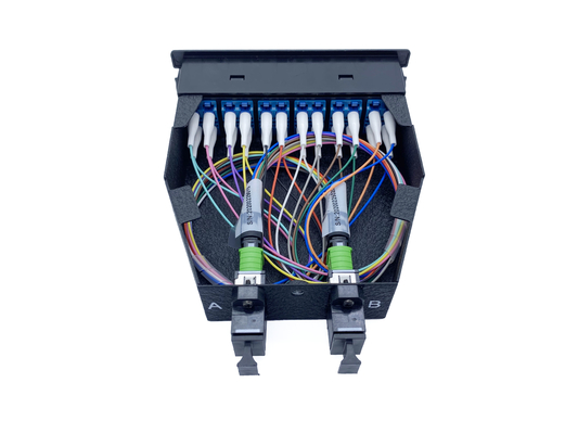 comprare 12 24 cassette OM3 di plastica 10G Aqua Male Multimode Cable delle fibre MPO MTP fabbricazione online