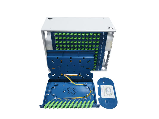 19'' Fibra ottica Patch Panel Max Capacità 144 Fibra SC LC FC ST Connector Rack Mount Con Splice Tray integrato 12 Port