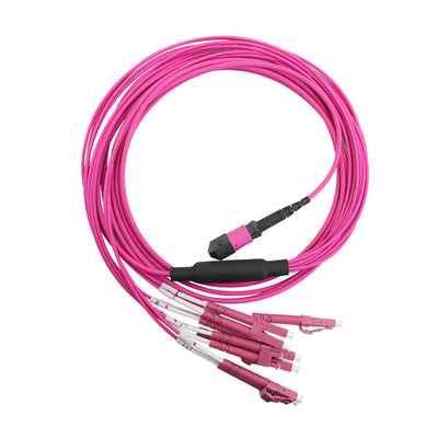 MPO patch cord MPO-LC MPO/MTP a 6 x LC UPC Duplex 12 fibre OM4 MM Tipo A Breakout Patch Cord 5 metri 10 metri