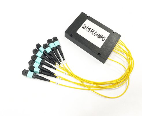 MPO MTP Connector Fiber Optic Splitter FTTH 8PCS 1x8 2.0mm ABS Cassetta Multimode OM3 PLC Splitter 1M