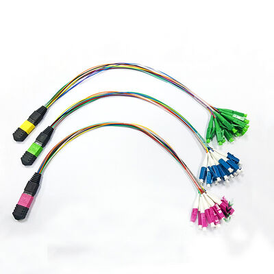 12 core MPO-LC Multimode Fiber Optic Breakout Patch cable 0,9 mm per MPO Cassette e Modular Enclosures